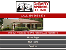 Tablet Screenshot of debaryanimalclinic.com